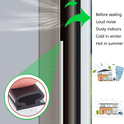 Black Rubber Weather Stripping Door Seal Strip, D Shape Door Weather Seal Strip, Self-Adhesive Soundproofing Frame Insulation Tape for Doors Frame/Window Seal,Blocks Cold Drafts Noise