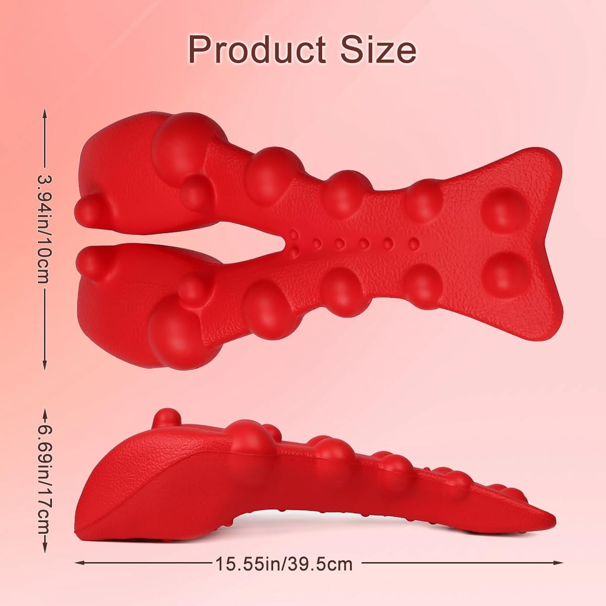 Trapezius Trigger Point Massager Suboccipital Release Tool Myofasical Release Neck and Shoulder Pain Posture Corrector for Muscle Pain Relief (Orange)
