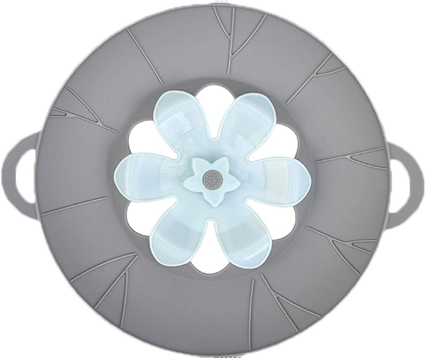 Spill Stopper Lid Cover and Overflow Stopper for Pans and Pots Boil, Silicone Pot Lid Fits Openings above 5.9" in Diameter, 1pc (8.86, Grey)