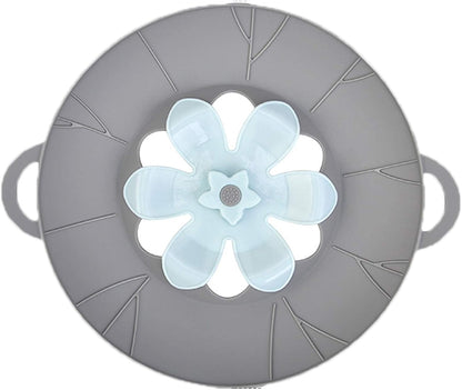 Spill Stopper Lid Cover and Overflow Stopper for Pans and Pots Boil, Silicone Pot Lid Fits Openings above 5.9" in Diameter, 1pc (8.86, Grey)