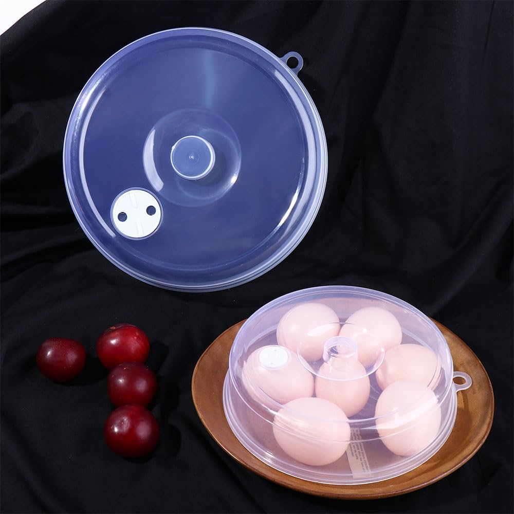 Vctitil 9 Inch Microwave Cover,Microwave Splatter Cover for Food,Microwave Plate Covers with Adjustable Steam Vents,Dishwasher Safe & BPA Free (Pack of 2)
