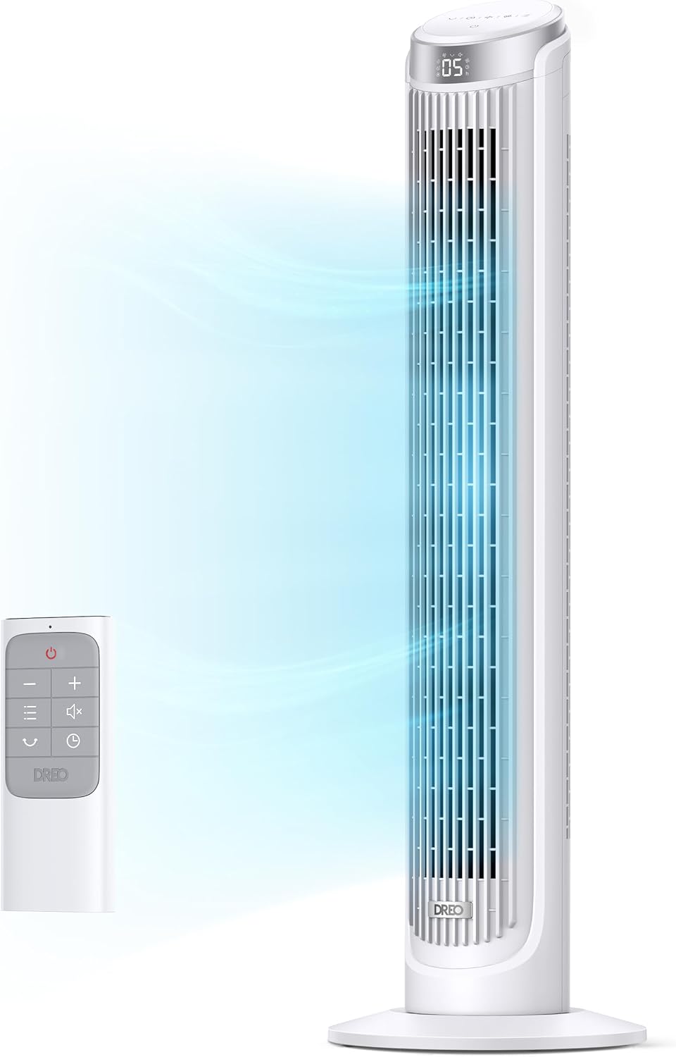DREO Tower Fan for Bedroom, 90° Oscillating Fans that Blow Cold Air