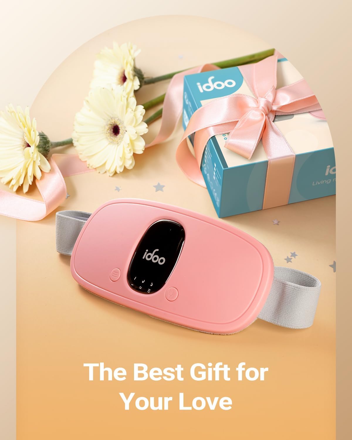 iDOO Cordless Heating Pad for Menstrual Cramps, Lightweight & Portable