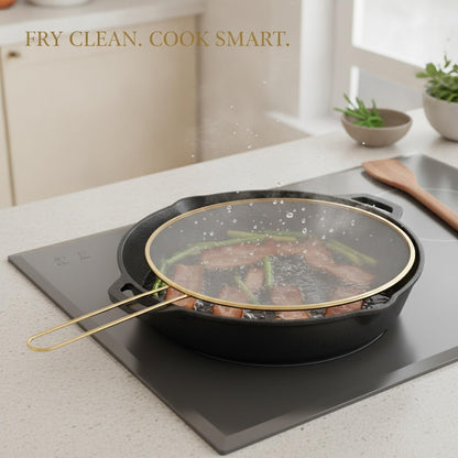 Stainless Steel Splatter Screen for Frying Pan, 13 Inch Mesh Oil Guard to Keep Stovetop Clean (1 Piece)