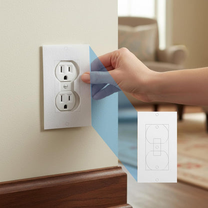 40 Pack Outlet Insulators Draft Sealers Electrical Outlet Insulation Pads EVA Foam Gasket for Wall Light Switch Socket Cover