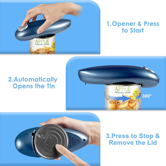 One-Touch Electric Can Openers Automatic Hand Free Can Opener for Arthritis and Seniors, Safety Can Opener Smooth Edge, Best Kitchen Gadget for Restaurant Home Use