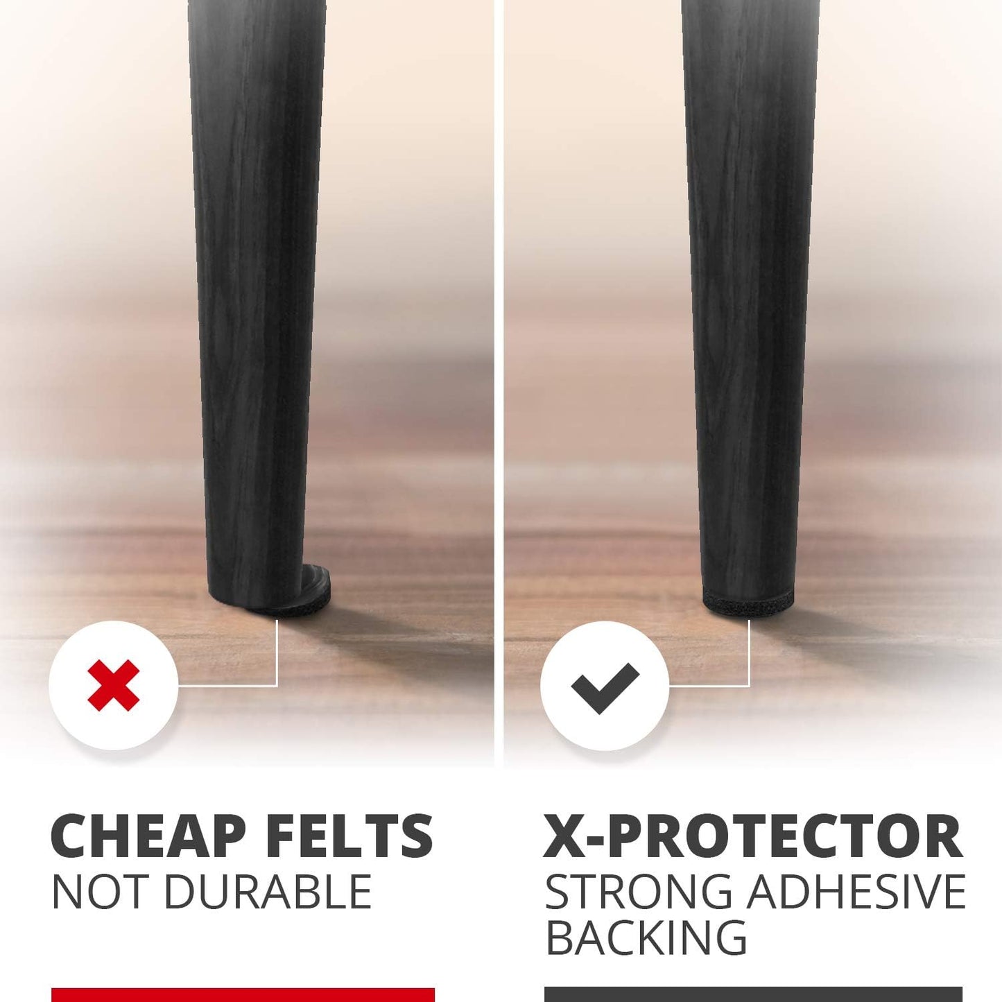 Felt Furniture Pads X-PROTECTOR 235 PCS Premium Furniture Pads - Felt Pads Furniture Feet Best Wood Floor Protectors - Protect Your Hardwood & Laminate Flooring! | Furniture Feet Best Wood Floor Protectors - Protect Your Hardwood & Laminate Flooring!
