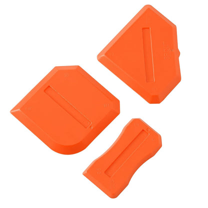 Silicone Caulking Tools Compatible with Sealant Grout Finishing Sealing 3 Pieces Orange Caulk Tool Kit Caulking Finishing Tools