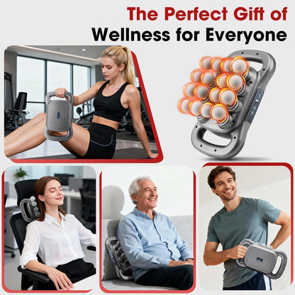 42Head Massage Gun Pain Relief Deep Tissue,Percussion Back Massager | 9 Modes & 9 Intensities, red light therapy, heat back massager, quite, muslce massager, for Back Neck Shoulder Legs