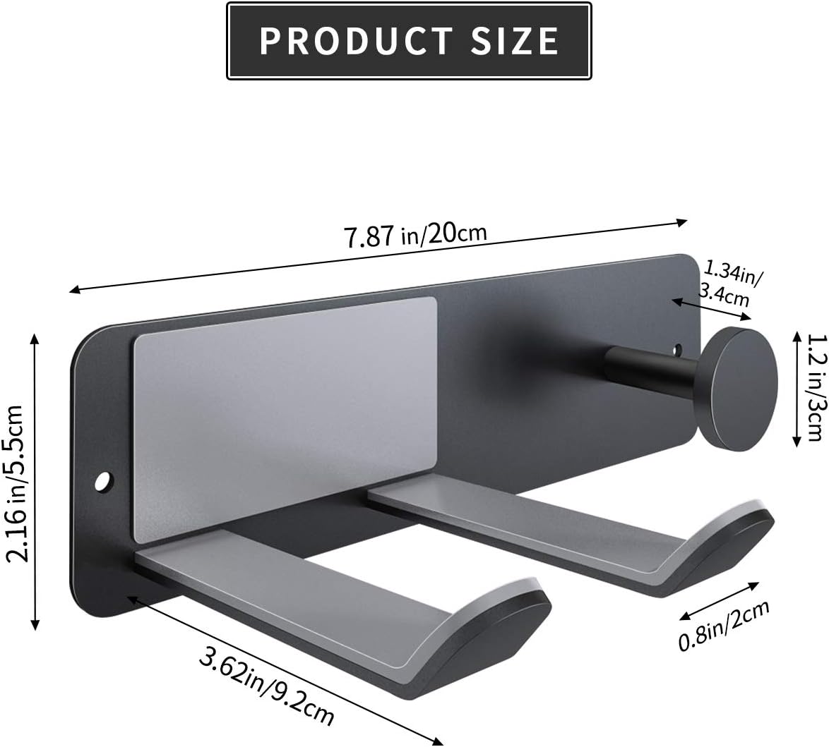 Hair Dryer Holder Wall Mounted, Stainless Steel Self Adhesive Blow Dryer Holder Rack for Dyson Supersonic Hair Dryer,Black