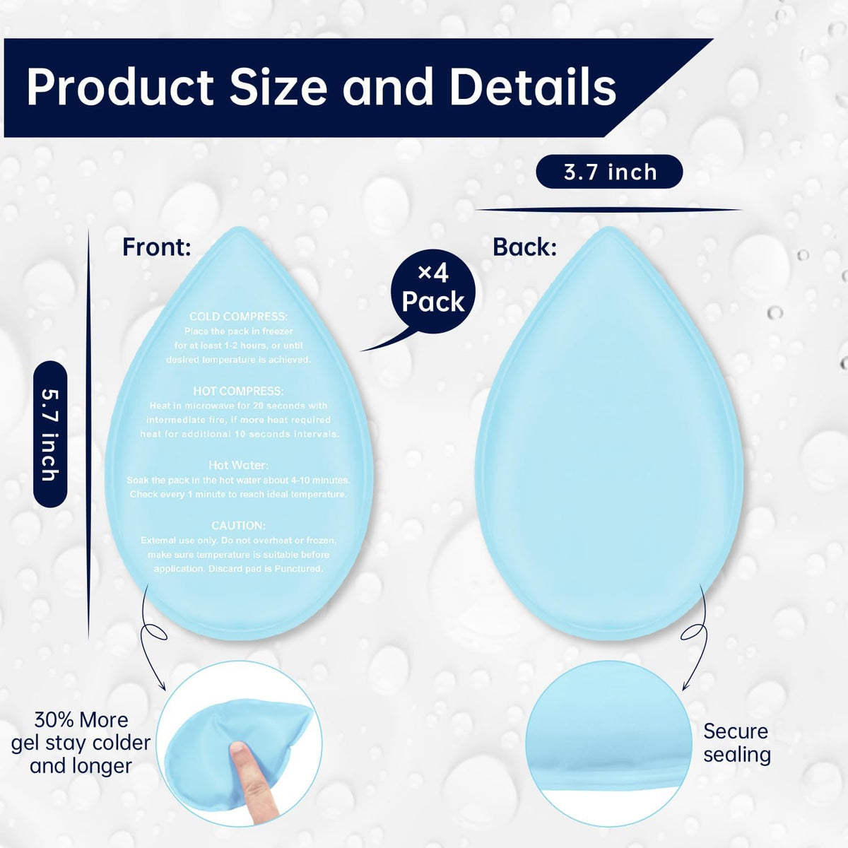 Wisdom Teeth Ice Pack Head Wrap Jaw Face Ice Pack with 4 Gel Packs