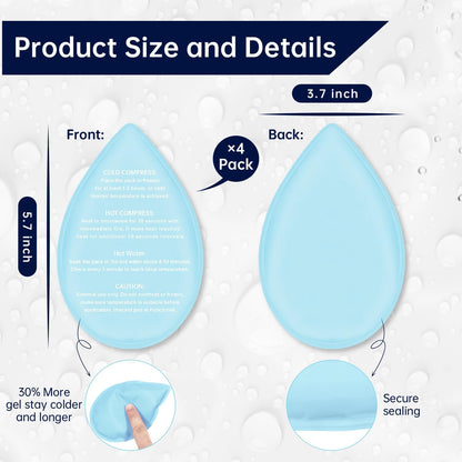 Wisdom Teeth Ice Pack Head Wrap Jaw Face Ice Pack with 4 Gel Packs
