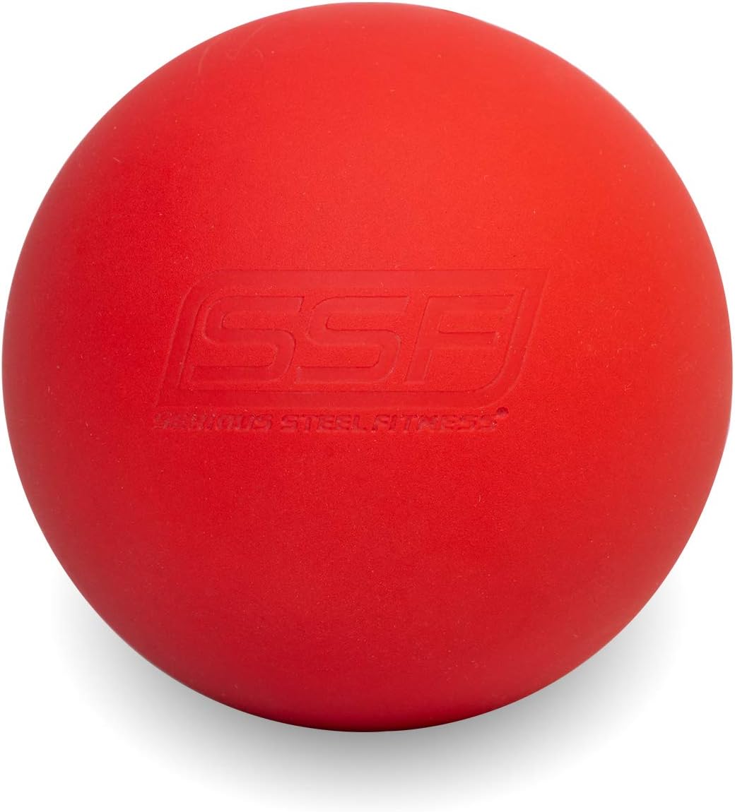 SERIOUS STEEL FITNESS Massage Ball - Deep Tissue Muscle Knot Release Tool - Back, Legs, Shoulders, and More (3" Black Massage Ball)