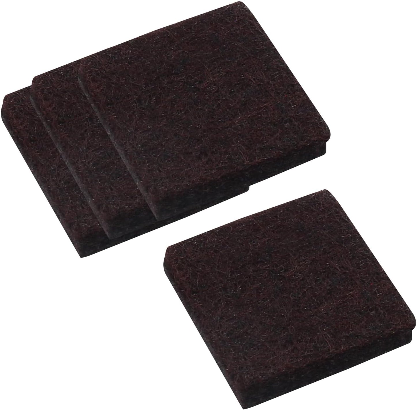 48 Pcs 1"/25mm Square Felt Furniture Pads, 5mm Thick, Brown | Self Adhesive, Anti Scratch Floor Protectors, For Furniture Feet Chair Legs