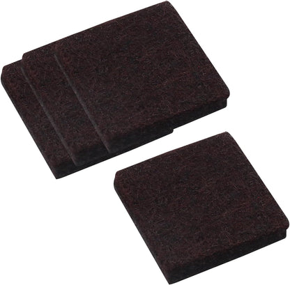 48 Pcs 1"/25mm Square Felt Furniture Pads, 5mm Thick, Brown | Self Adhesive, Anti Scratch Floor Protectors, For Furniture Feet Chair Legs