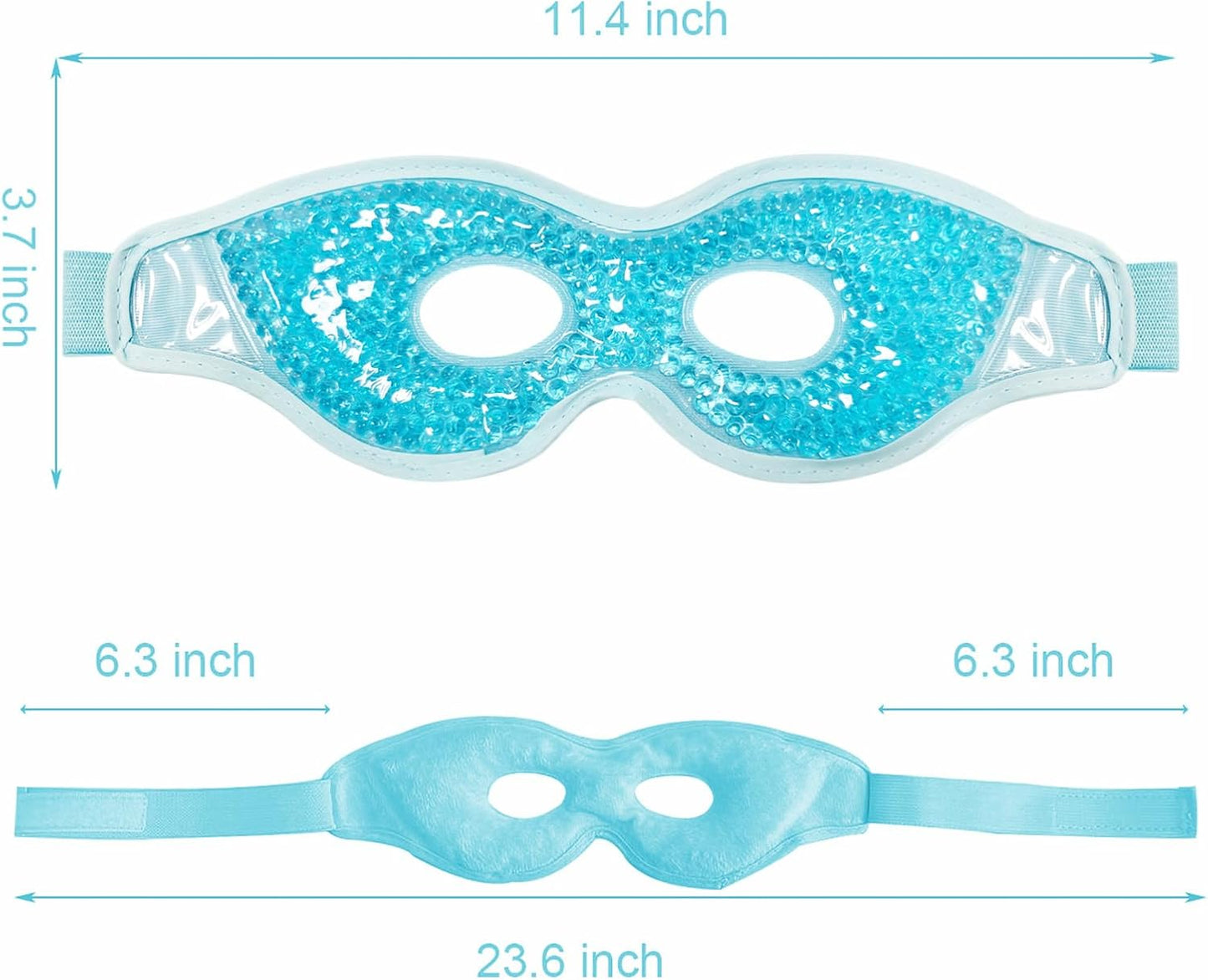 Cooling Gel Eye Mask with Eye Holes, 2 PCS Cold Eye Packs for Puffiness & Swelling, Reusable Hot Cold Compress Heat Ice Gel Pack, Purple and Pink
