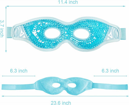 Cooling Gel Eye Mask with Eye Holes, 2 PCS Cold Eye Packs for Puffiness & Swelling, Reusable Hot Cold Compress Heat Ice Gel Pack, Purple and Pink