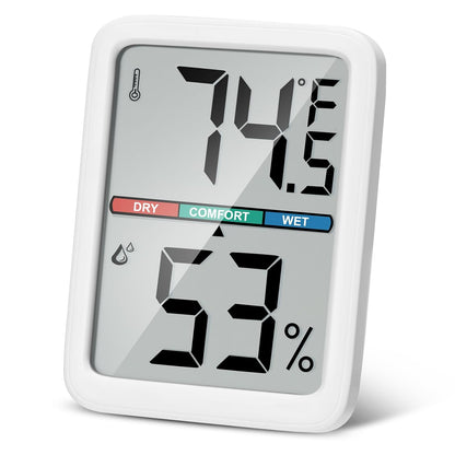 Digital Thermometer Hygrometer, Large LCD Screen Room Thermometer Temperature, Wall Thermometer Humidity Indoor with High Accuracy, Suitable for Greenhouse, Home and Office Measuring Devices