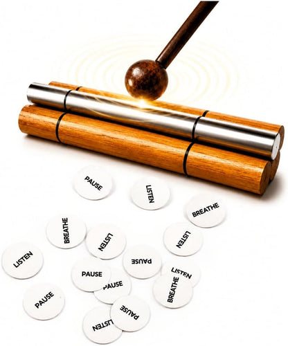 Step Forward Mindfulness Meditation Chime Kit with Tokens | Daily mindfulness practice with chime, breathing and reflection