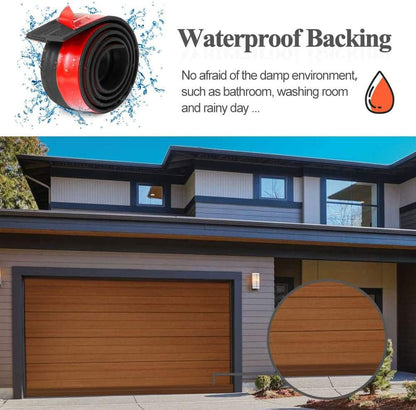 Huge Gap Door Draft Stopper,3.4" W x 39" L Widened Rubber Door Sweep, Black | Designed for Large Gaps - Self-Adhesive Weather Seal Blocks Drafts, Dust, Noise & Bugs, Works on Interior & Exterior Doors