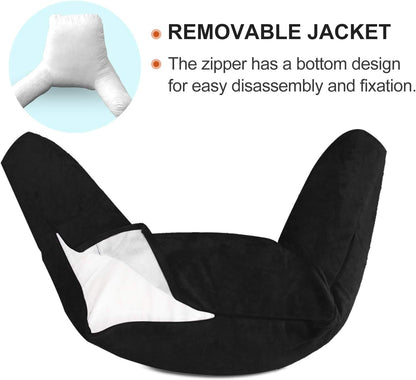 26" Reading Pillow for Sitting Up in Bed, Backrest with Arms