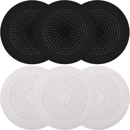 2 Pack Shower Drain Hair Catcher, Silicone Drain Cover with Suction Cup,Shower Drain Protector Drain Strainer Hair Stopper for Kitchen Bathroom Bathtub Sink(New Black 2Pack)
