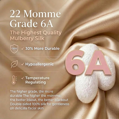 MATASSE 100% Mulberry Silk Sleep Mask, Champagne