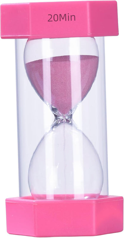 Colorful Sand Timers, Hourglass Sand Timers 5 Min Sandglass Timer with Protective Cover for Toothbrush Timer Games Classroom Home Office Cooking(Blue+5Min)