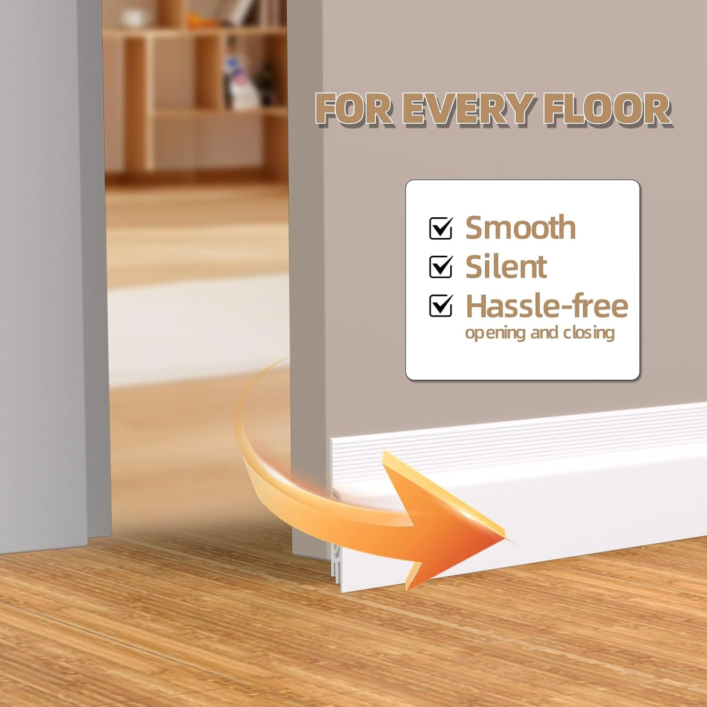 KNEELISA 39" Black Under Door Draft Stopper Interior for 0-1“ Gap,Silicone | Bottom Door Sweep Sound Proofing,Soundproofing Noise Blocker,Gap Filler Soundproof Seal Strip