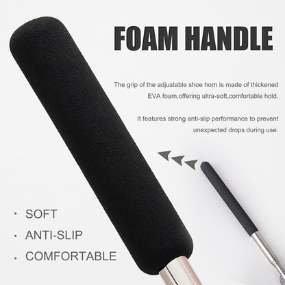 Stainless Steel Shoe Horn Long Hadnle Telescopic Shoehorn Retractable Shoehorn Adjustable Shoe Puller Shoe Aids | Stainless Steel Shoe Horn Long Hadnle Telescopic Shoehorn Retractable Shoehorn Adjustable