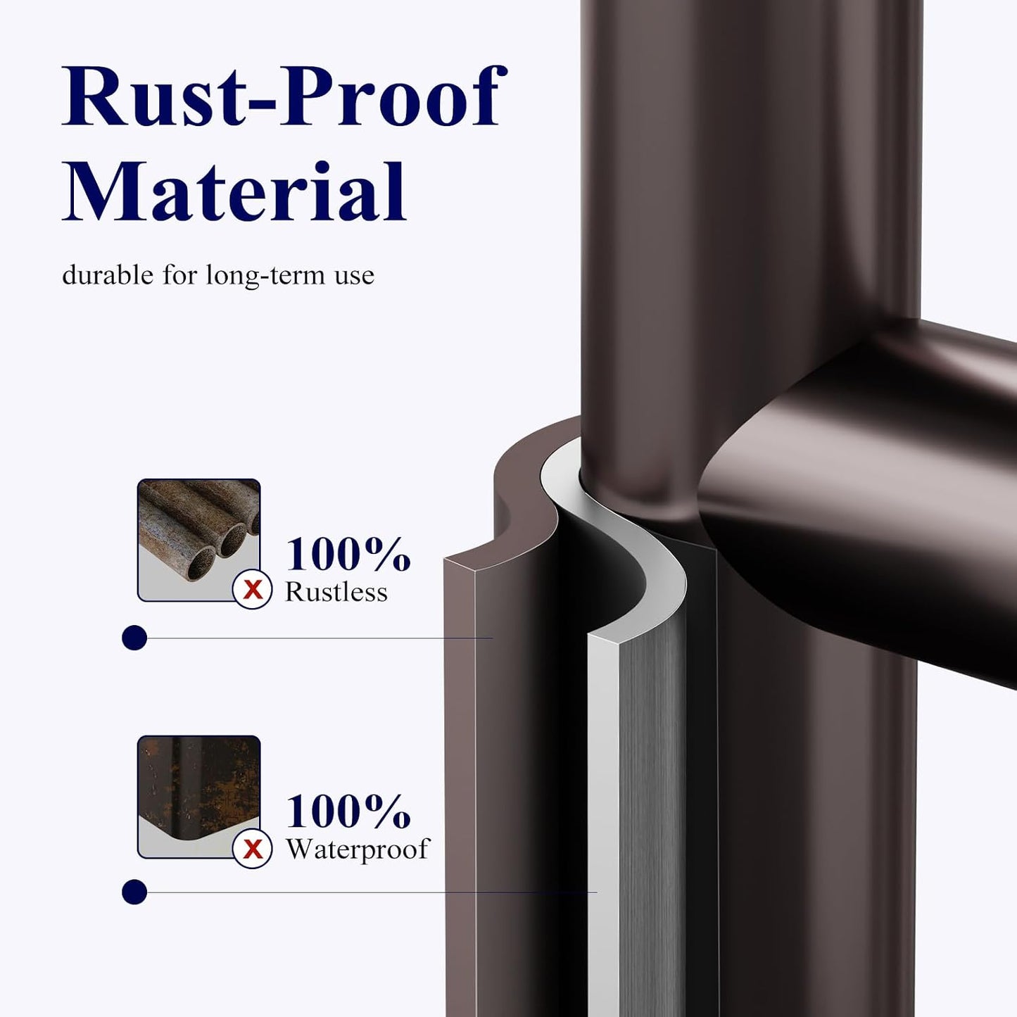 Kitsure Metal Toilet Paper Holder Free Standing, Medium, Black | Rustproof Toilet Paper Stand for 4 Rolls, Bathroom Organizers and Storage with Anti-Slip Base and Plastic Shelf