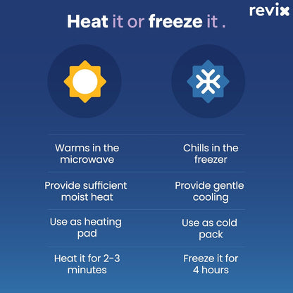 REVIX Microwave Heating Pad for Neck and Shoulders Back, Microwavable Heated Neck Wrap Warmer with Moist Heat, Lavender Aromatherapy Hot and Cold Pack