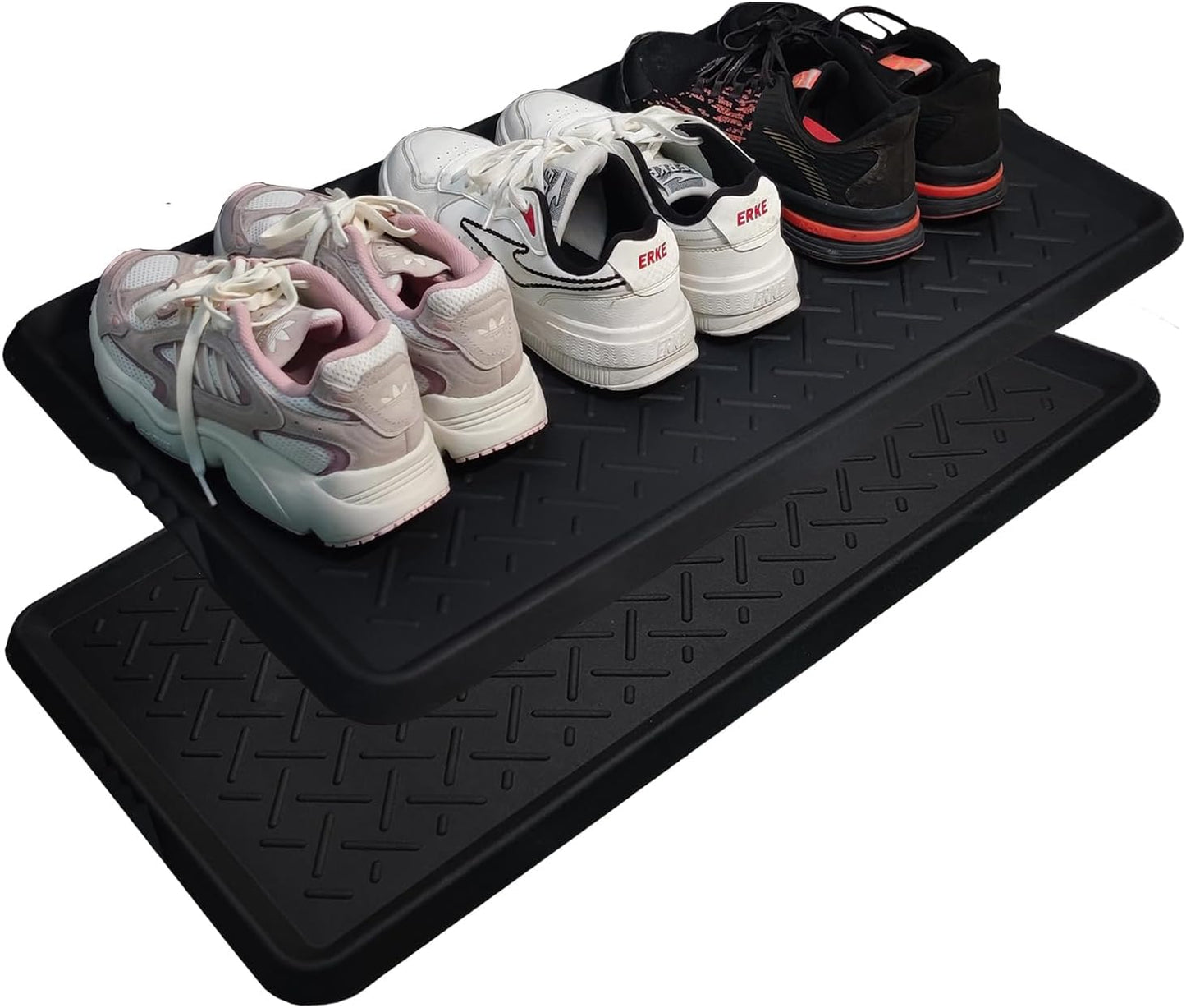 Rubber Boot Tray Shoes Tray for Entryway Multipurpose Boot Mat Trays with Raised Edge Indoor Outdoor Boots Mat for Shoes 27.5x16 Inches (1 Pack)