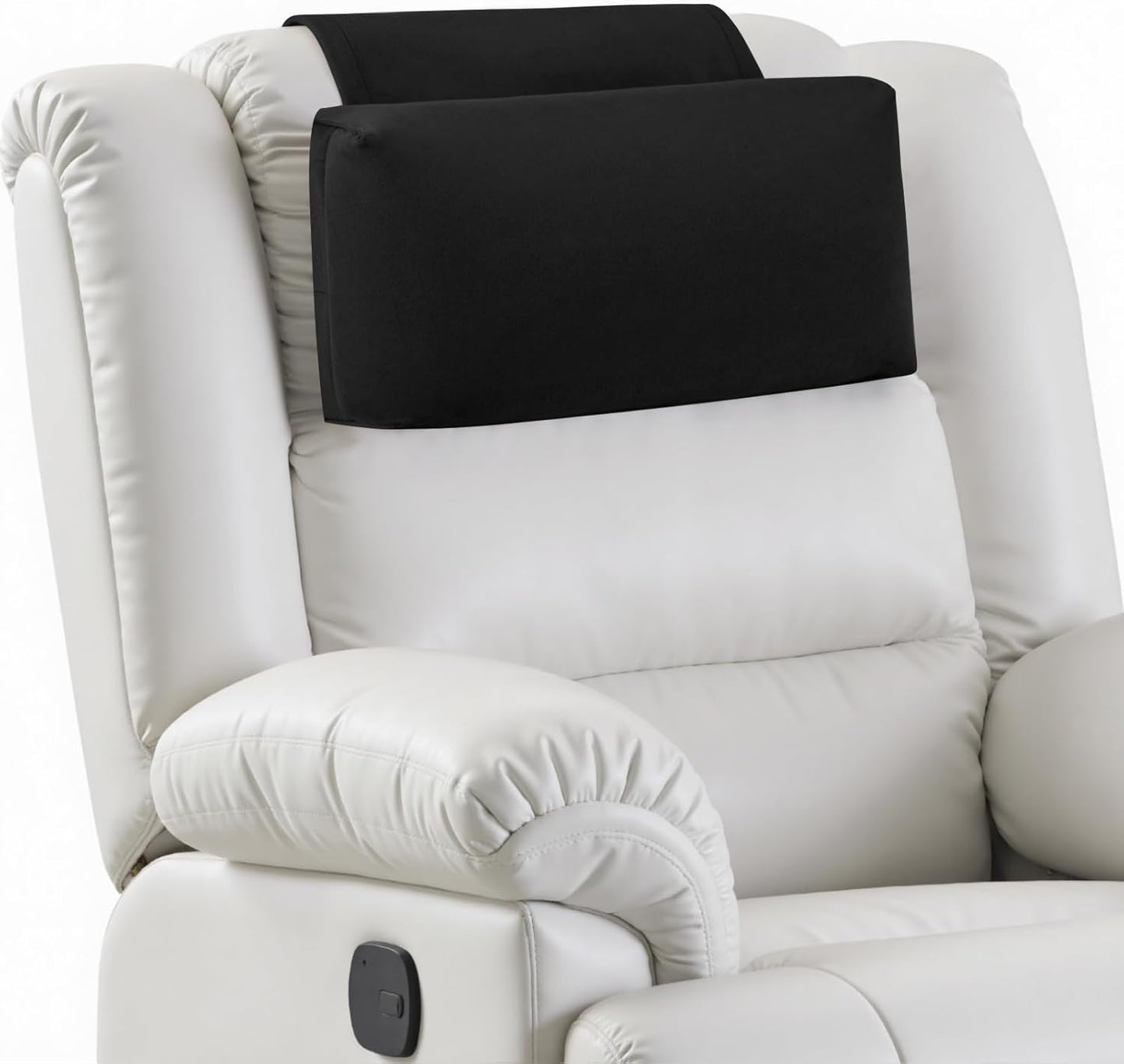 Neck Pillow for Recliner Chair, Adjustable Recliner Pillow for Headrest | Soft Velvet, Weighted Non-Slip Flap, Adjustable Filling, Washable Cover, for Recliners, Sofas, Office Chairs