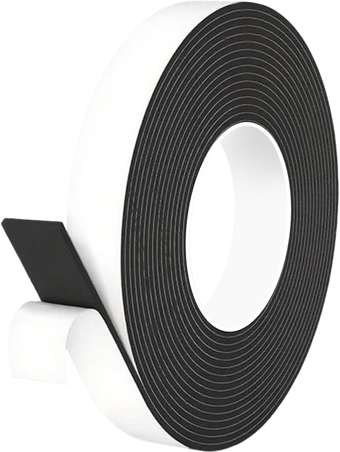 1 in Wide x 1/8 in Thick x 33FT Foam Weather Stripping Door Seal,Window Sealing Tape，Single-Sided Self-Adhesive Insulation Sealing Strip White