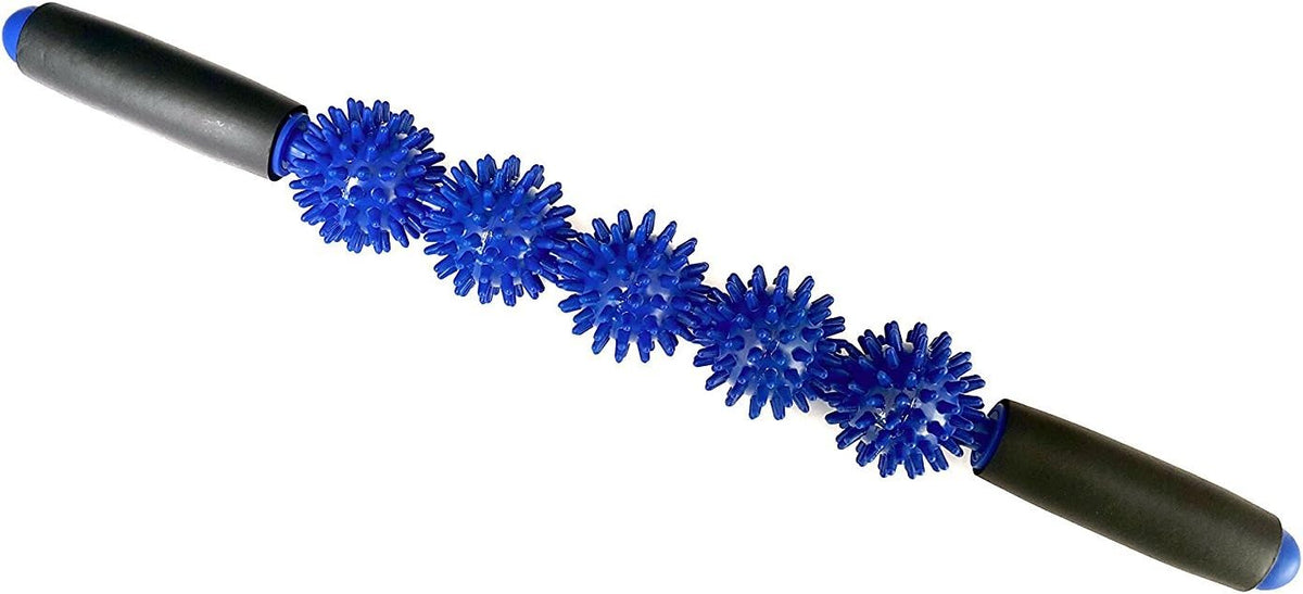 Therapist's Choice® Muscle Roller Stick 3000: Ergonomic Padded Grip 5 Spiky Balls Massage Stick