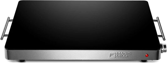 Magic Mill Warming Mat for Food - Premium XL Electric Warming Tray, 3 Temperature Levels, 10s Fast Heating Silicone Surface, Rollup Buffet Heat Pad, Non-Slip Feet, Ideal for Parties, Home, Travel
