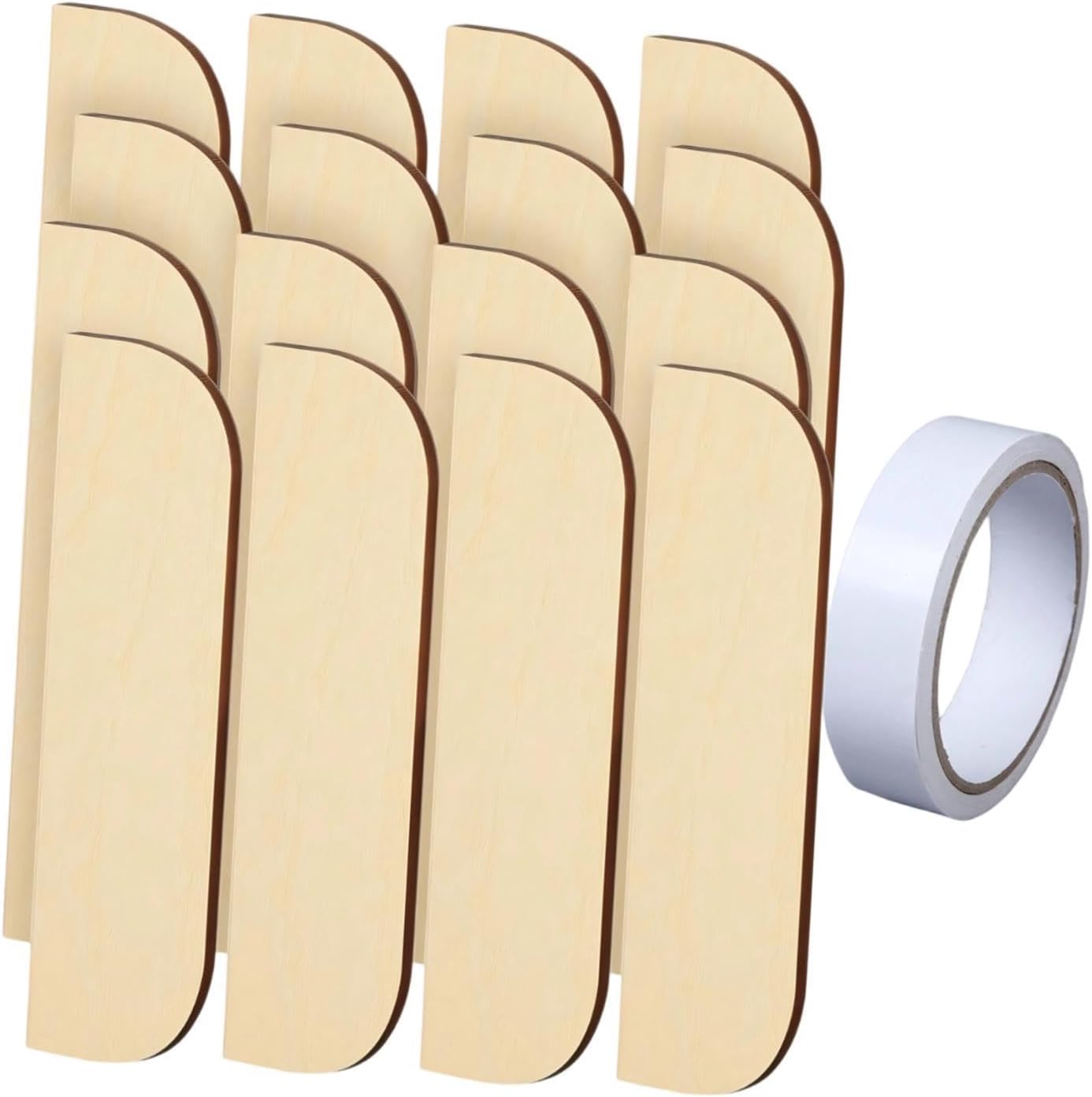 8 Pieces Hinge Repair Wooden Plate Door Hole Cover Plate Wooden Hinge Filler Wood Repair Kit with Tape Simple Panel Suitable for Cabinet, Square Corner, 8 Piece