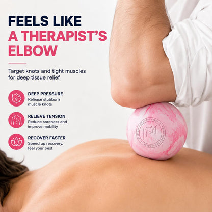 FITZELAR Massage Lacrosse Balls for Myofascial Release, Quality Certification, Massage Deep Tissue for Back and Shoulder, Trigger Point Therapy, Muscle Knots, Relieving Muscle Pain