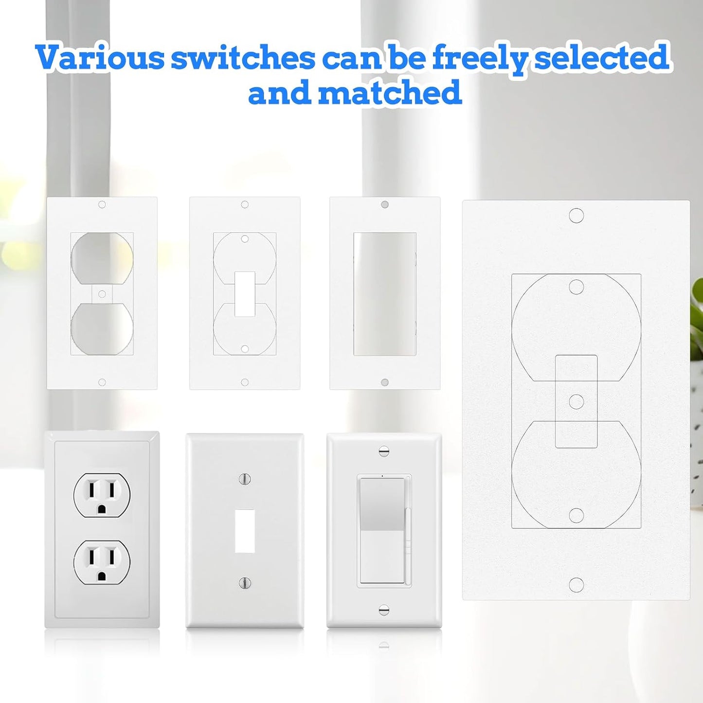 30 Pcs Outlet Insulation Pads, Wall Insulation Draft Sealers Electrical Outlet Cover Foam Outlet Gaskets for Wall Light Switch Socket Plug Plate Covers