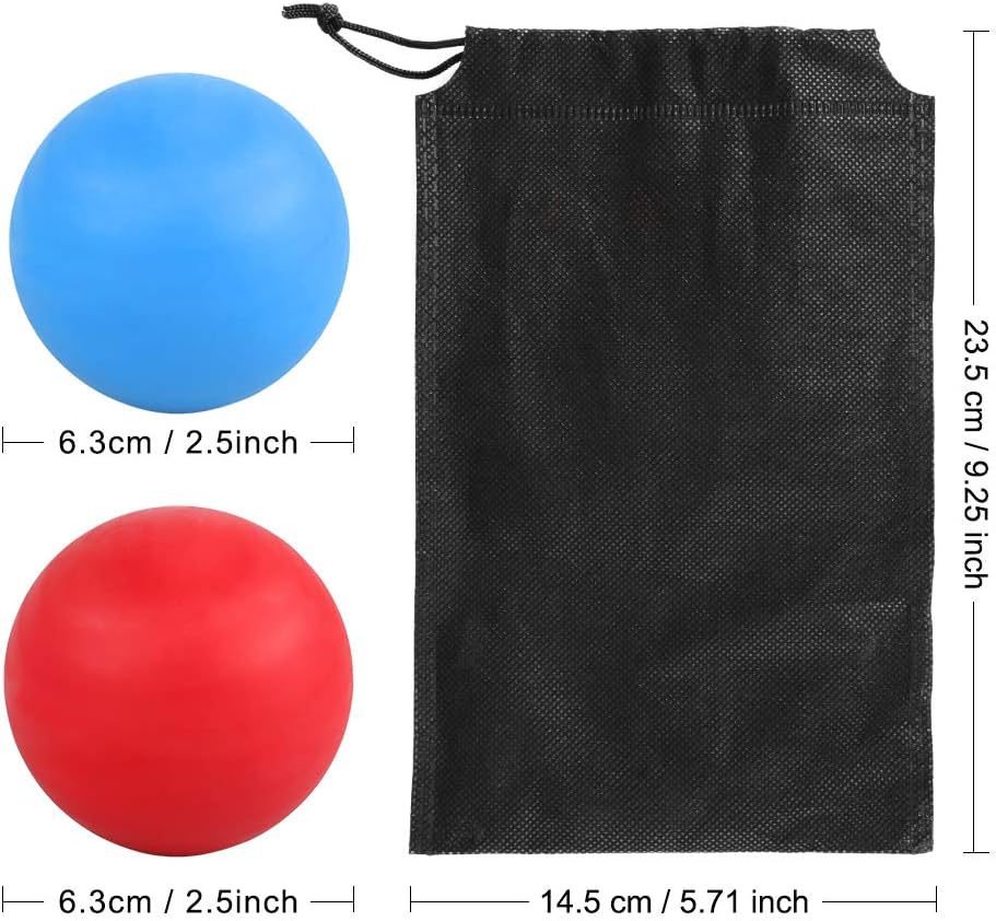 WOVTE Massage Lacrosse Ball Therapy for Sore Muscles Myofascial Release | Shoulders, Neck, Back, Foot, Body, Deep Tissue, Trigger Point, Muscle Knots, Yoga