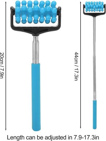 Back Scratchers, Back Massage Roller Massager, Telescopic Roller Massager, Roller Massager Massage ToolsMassage Tools Equipment(Sky Blue)