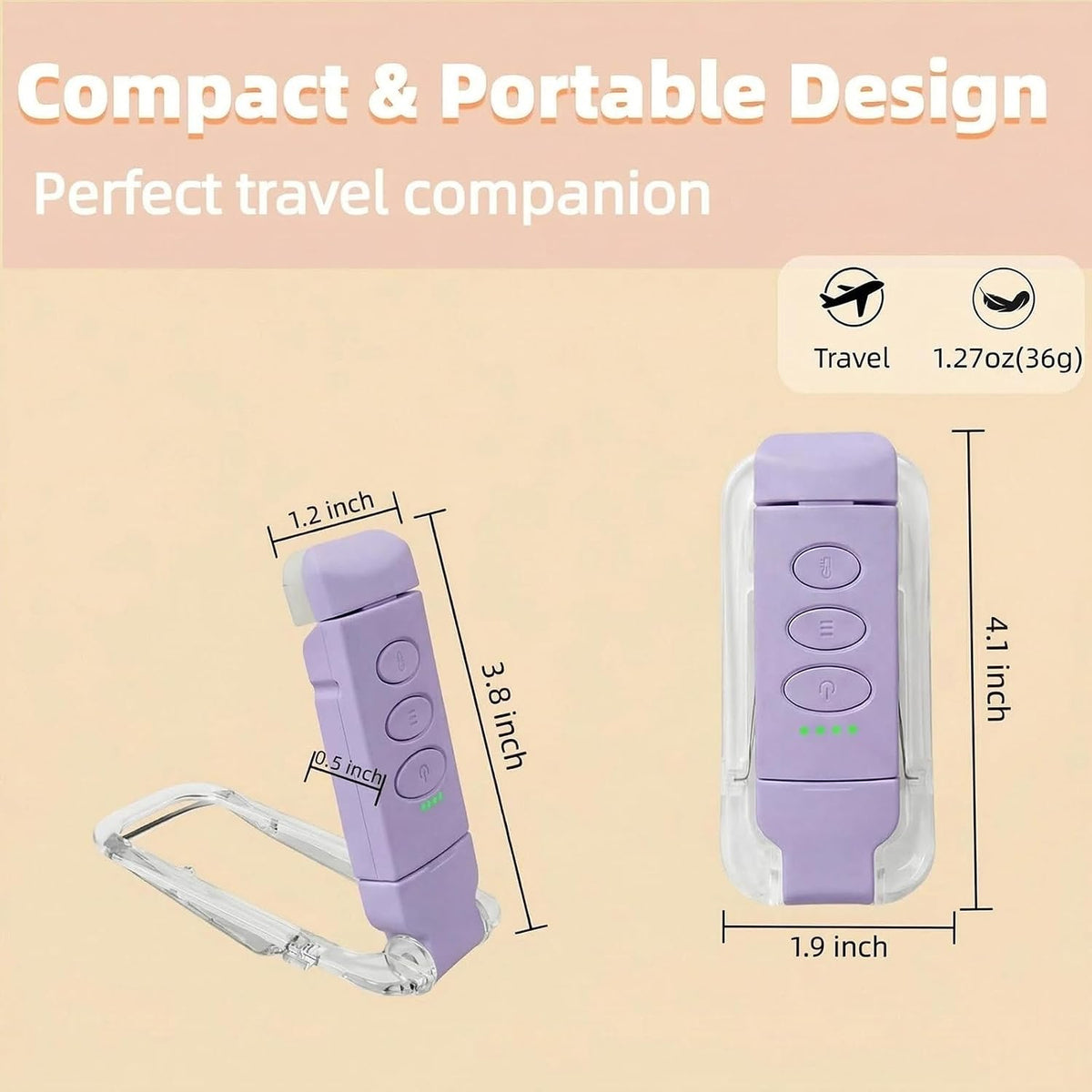 USB Rechargeable Book Light, Portable Clip-on LED Reading Light, Reading Lights for Books in Bed with 3 Amber Colors & 5 Brightness Dimmable, Compact & Long Lasting, Perfect for Book Lovers (Green)