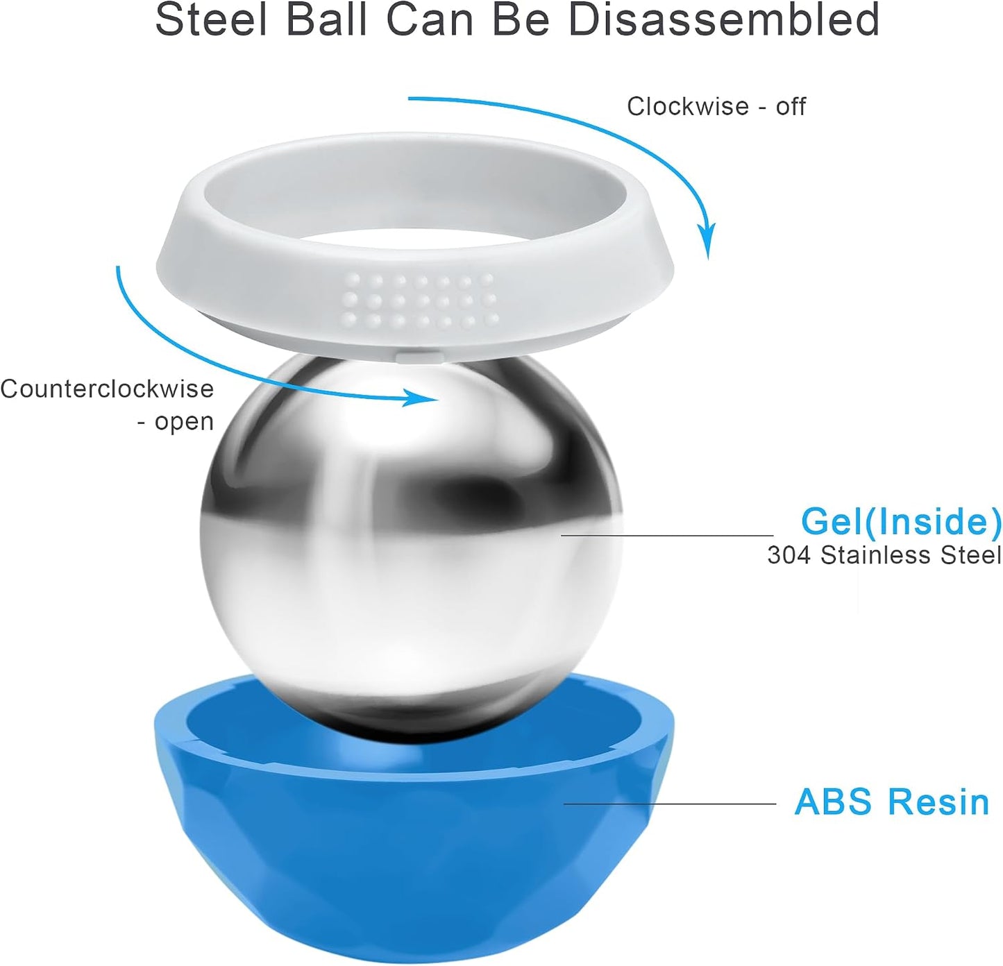 Coolrunner Cold Massage Roller Ball, Cryosphere Cold Massage Ball- Heat Therapy & Cold Therapy Relief with Cold Gel Core- Helps with Muscles Recovery and Inflammation for Shoulders, Neck (Black Blue) | Heat Therapy & Cold Therapy Relief, Helps with