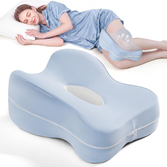13" Extended-Length Knee Pillow for Side Sleepers with Full Thigh Support