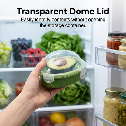 Avocados Saver Keeper Container for Fridge, Reusable Avocado Holder to Keep Avocados Fresh, Free Fruit Storage Containers for Fridge with Snap-On Lid, Dishwasher Safe Kitchen Gadget (1)