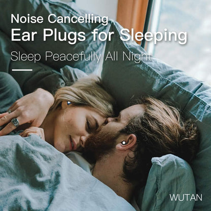 WUTAN Ear Plugs for Sleeping, 33dB Noise Cancelling Silicone Reusable | Jellyfish Bionic Design, Side Sleeper Friendly, 2 Pairs, S/L, Washable, Waterproof for Swimming, Travel Essential, Latex-Free
