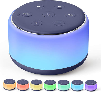 FamiSym Rechargeable White Noise Sound Machine Baby with Night Light