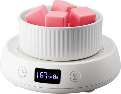 Candle Warmer,Wax Melt Warmer, Wax Warmer for Scented Wax, Wax Cube Burner | Wax Melter, 3 Temp Setting, 1-9H Auto Shut Off Timer, Electric Scented Wax Melter, Home Bedroom Office Use,Coffee Mug Warmer
