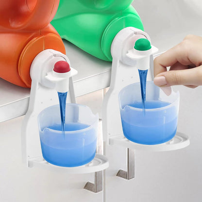 2 Pack Laundry Detergent Cup Holder, Detergent Drip Catcher Drip Tray Catcher No More Mess or Leaks and Drips for Laundry Room - White